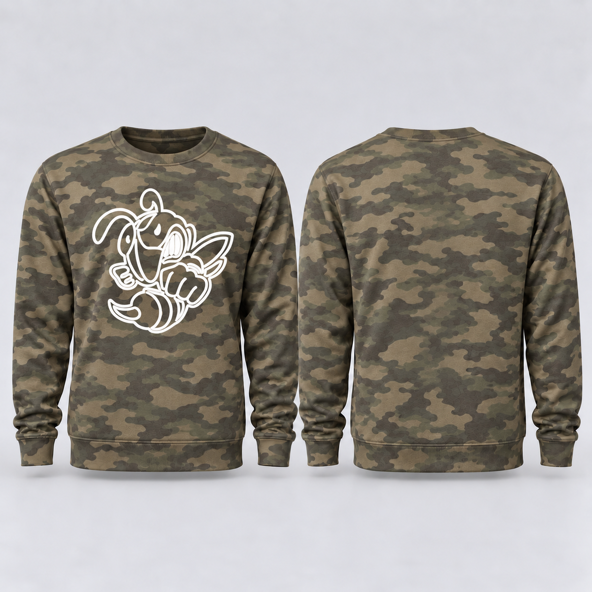 Retro Bee Camo | Classic Crewneck