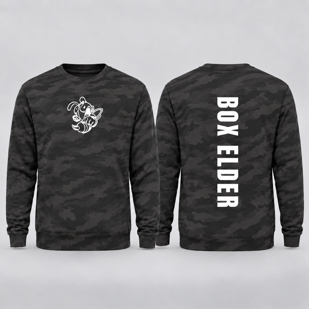 Retro Camo | BE Vert Crewneck