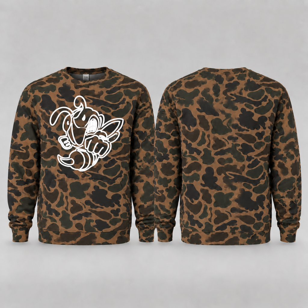 Retro Bee Camo | Classic Crewneck