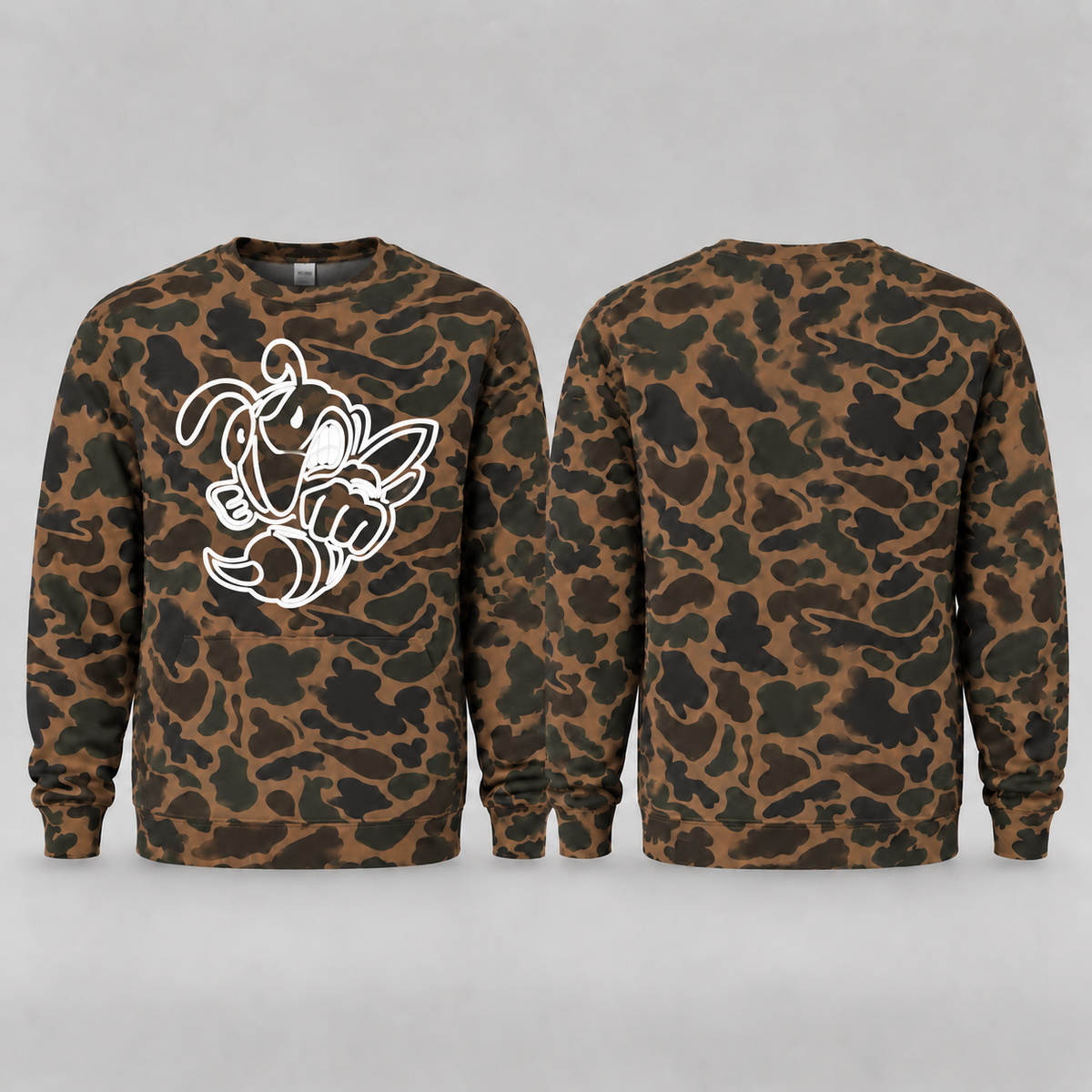 Retro Bee Camo | Classic Crewneck