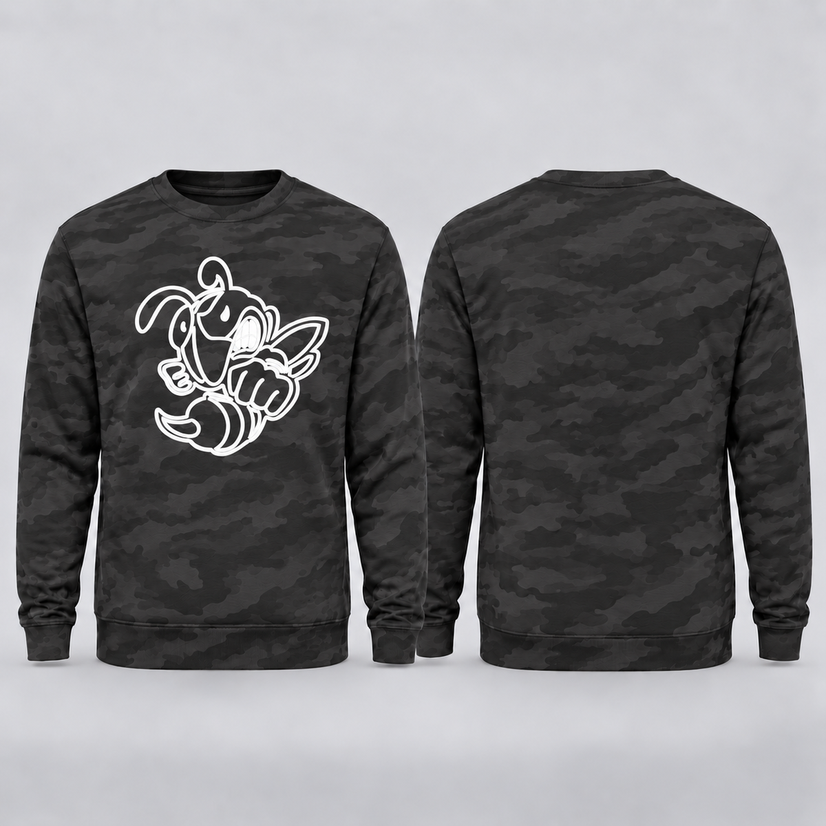 Retro Bee Camo | Classic Crewneck