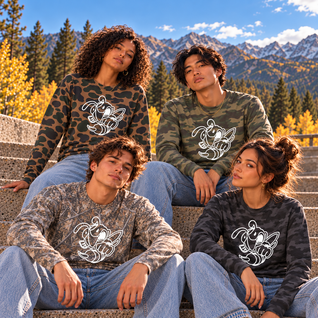 Retro Bee Camo | Classic Long Sleeve
